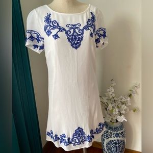 Lulu’s dress white and blue